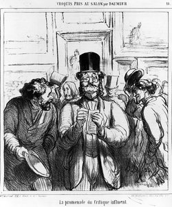 The Promenade of the Influential Critic, Cartoon from 
